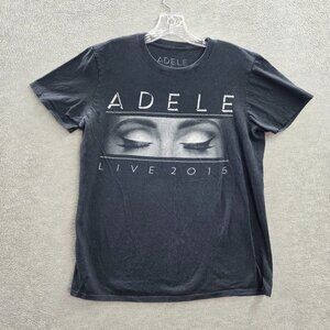 Adele Women Top Medium Black Shirt Live Tour Concert‎ 2016 Tee